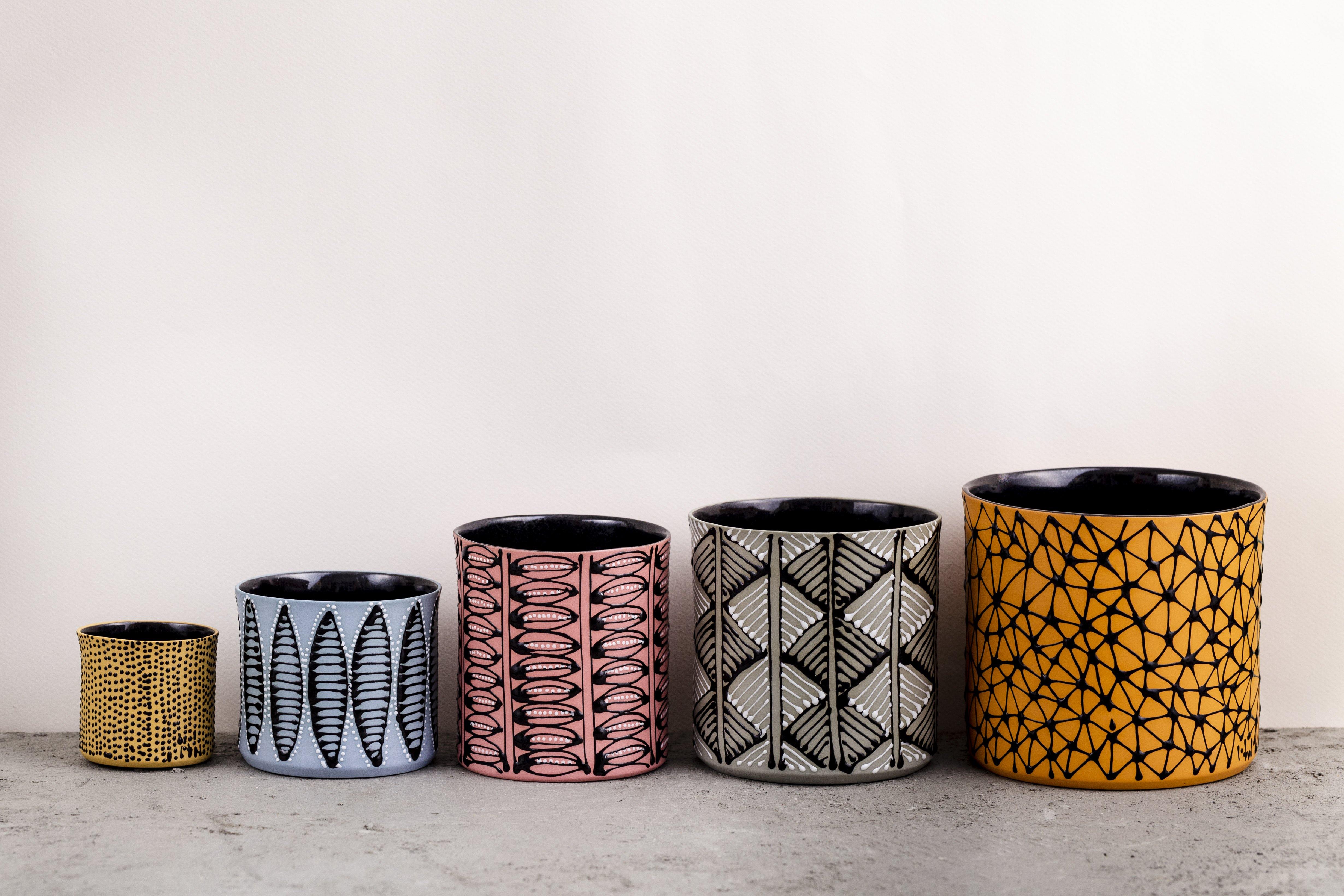  Porcelain Ceramic Planter, Handcrafted Indoor Planter, Multifunctional Ceramic Pot, Slip-Cast Decorative Planter, Home Decor Planter, Succulent Ceramic Pot, Elegant Cylindrical Planter, Colored Porcelain Planter, Artistic Indoor Plant Pot